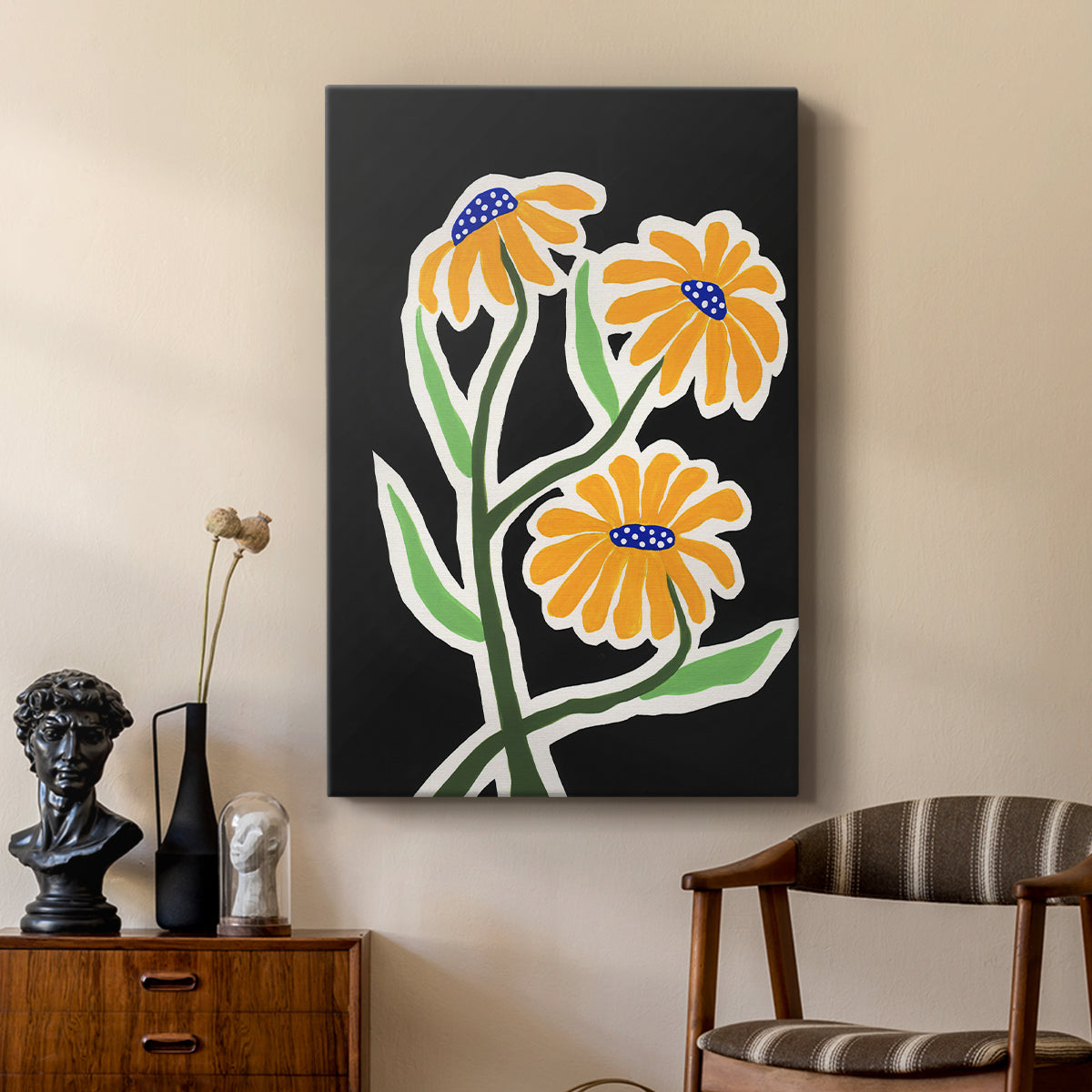 Pop Flowers I - Canvas Art Print