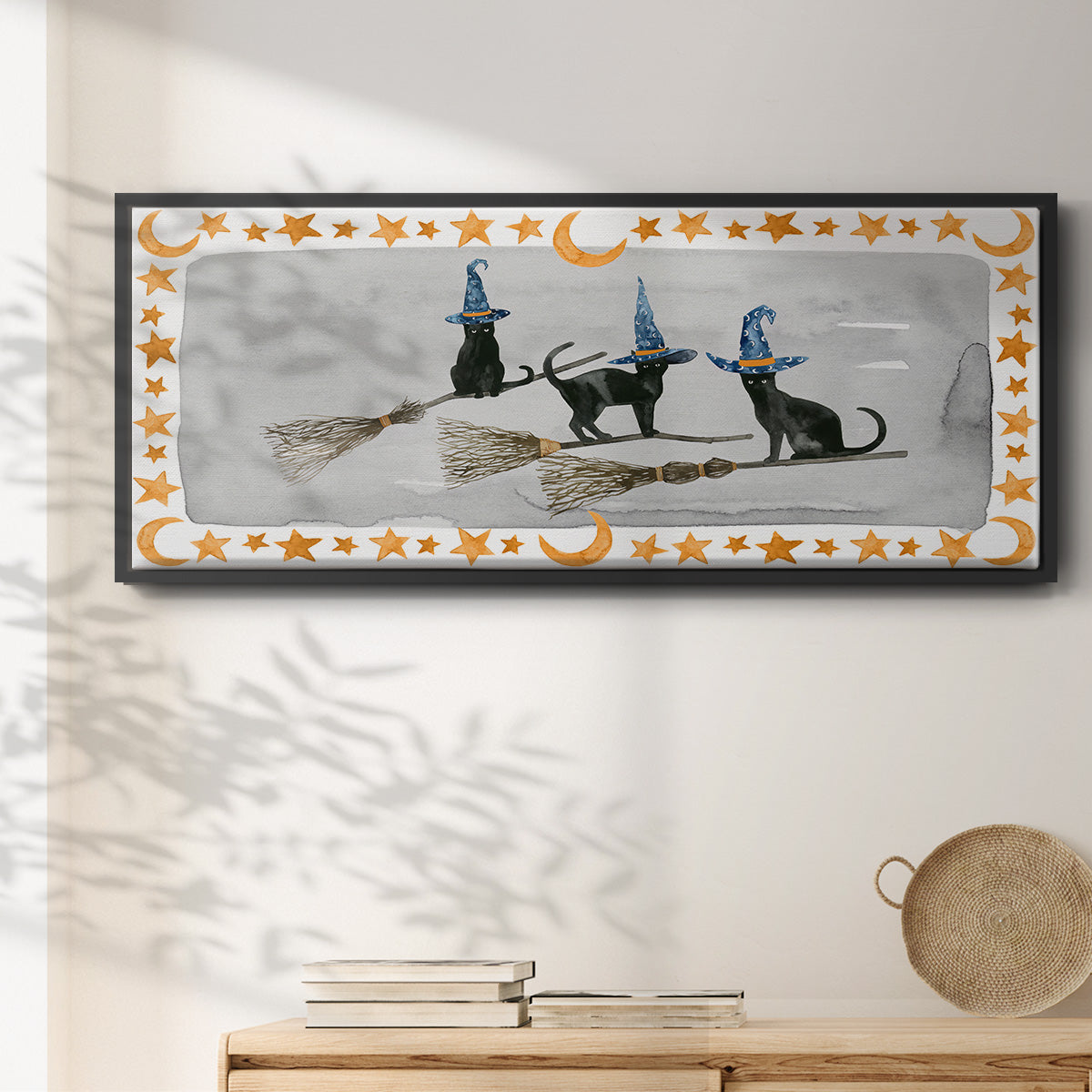 Black Cat Collection D - Floater Framed Canvas Print