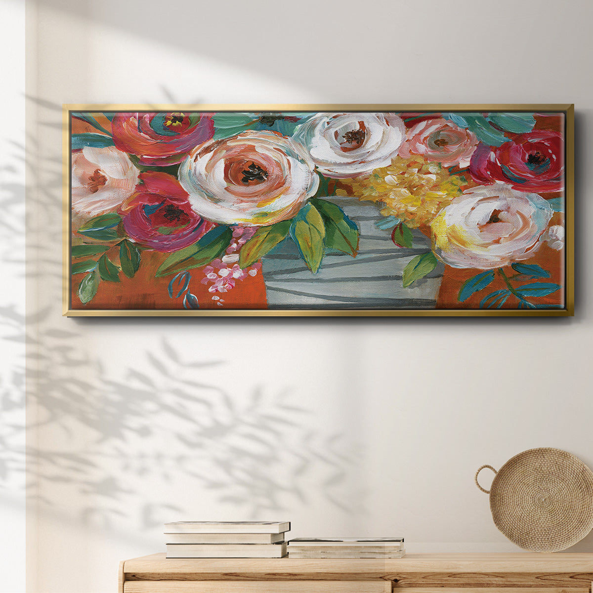 Color Burst I - Floater Framed Canvas Print