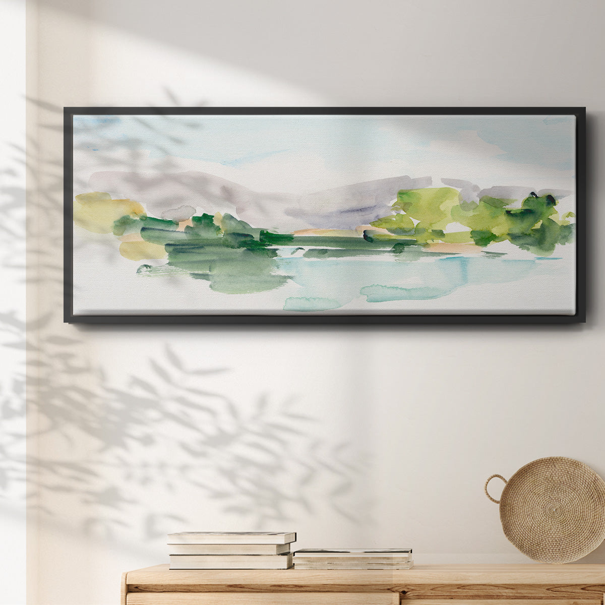 Tangerine Sunset II - Floater Framed Canvas Print