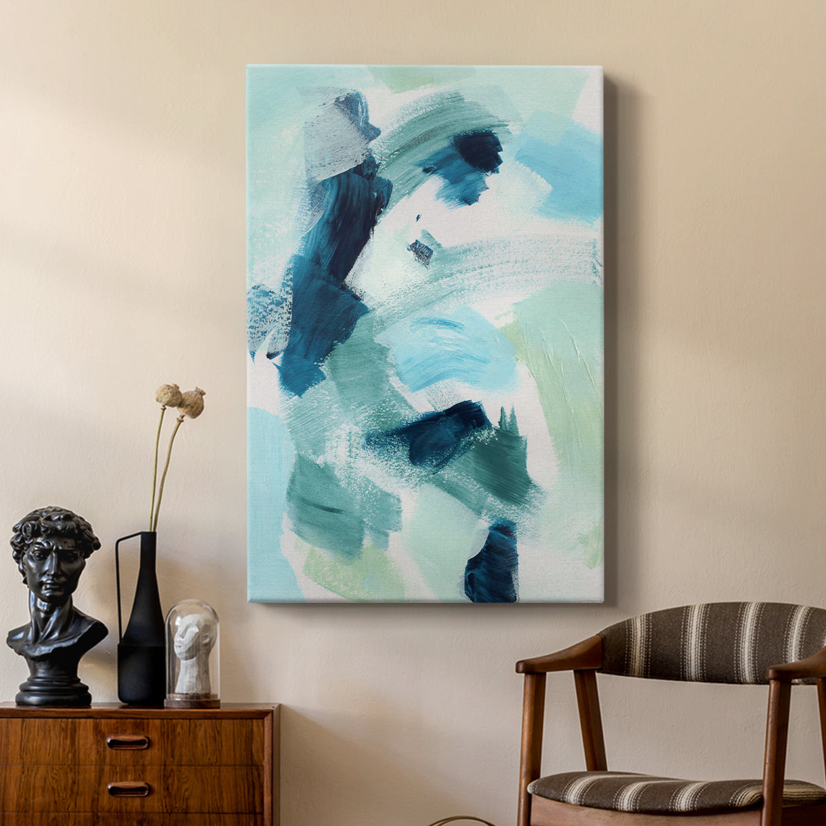 Teal Composition I - Canvas Art Print
