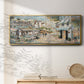 Rooftop Café - Floater Framed Canvas Print