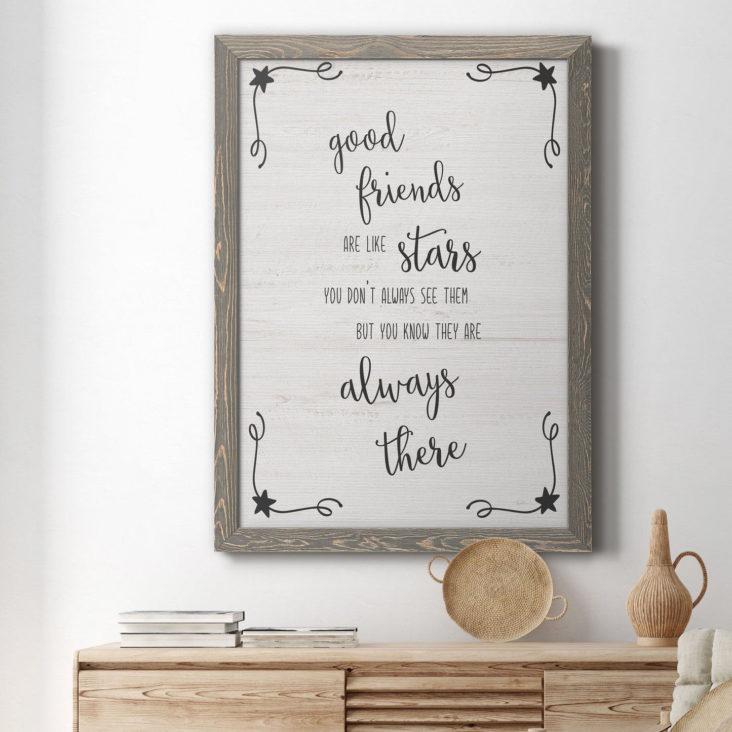 Always There - Barnwood Framed Canvas Print