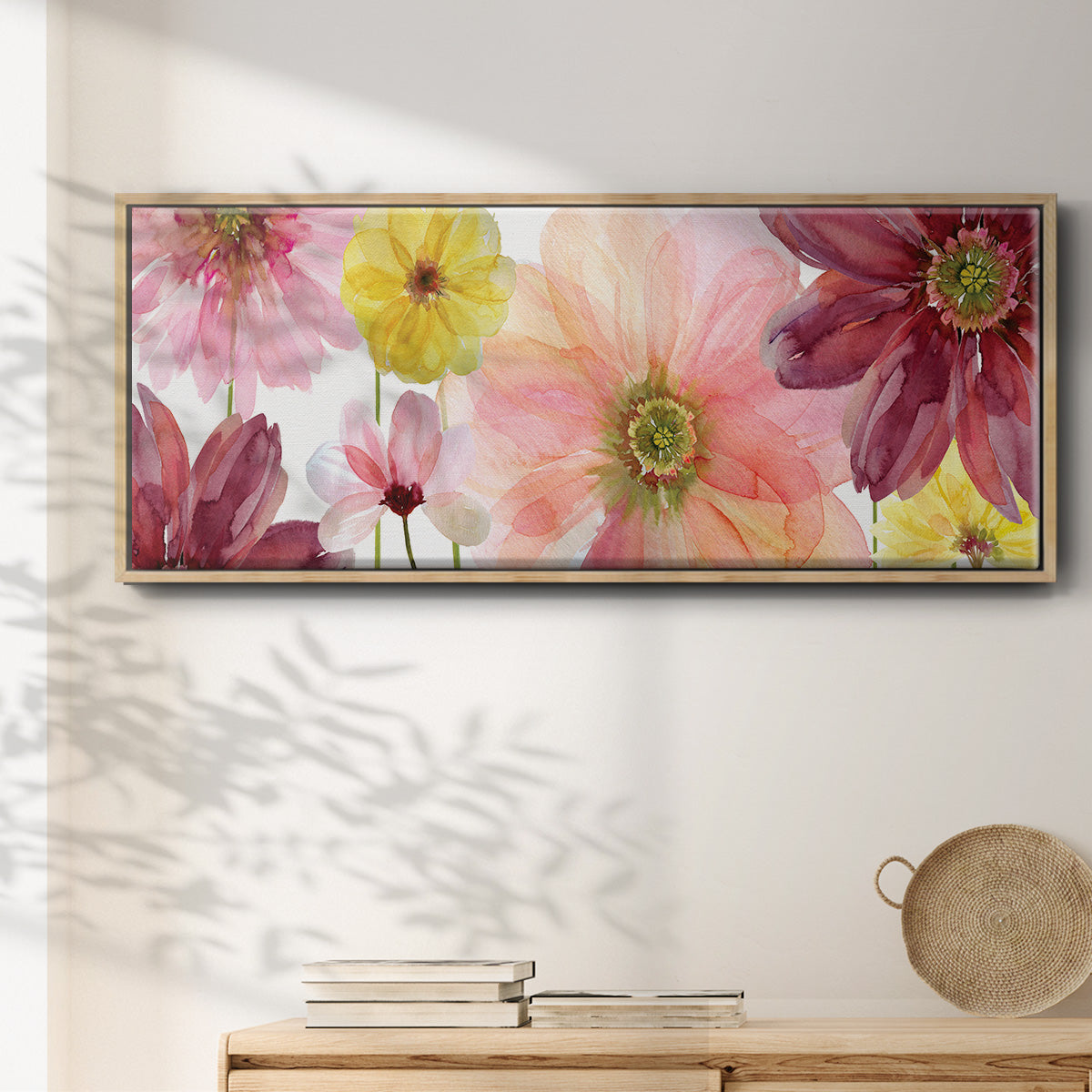 Pop of Pink II - Floater Framed Canvas Print