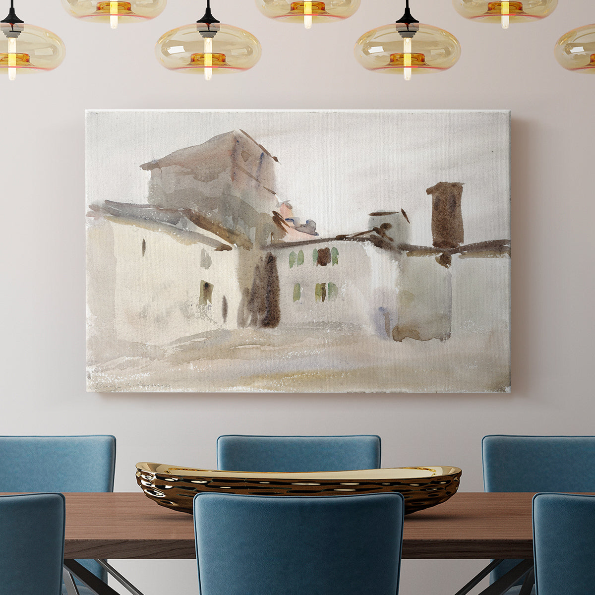 Vintage Village XXVII - Canvas Art Print