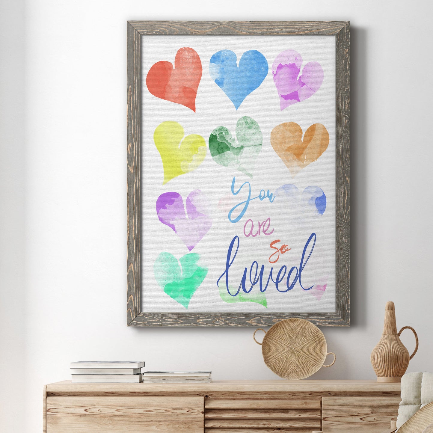 You Are So Loved - Barnwood Framed Canvas Print