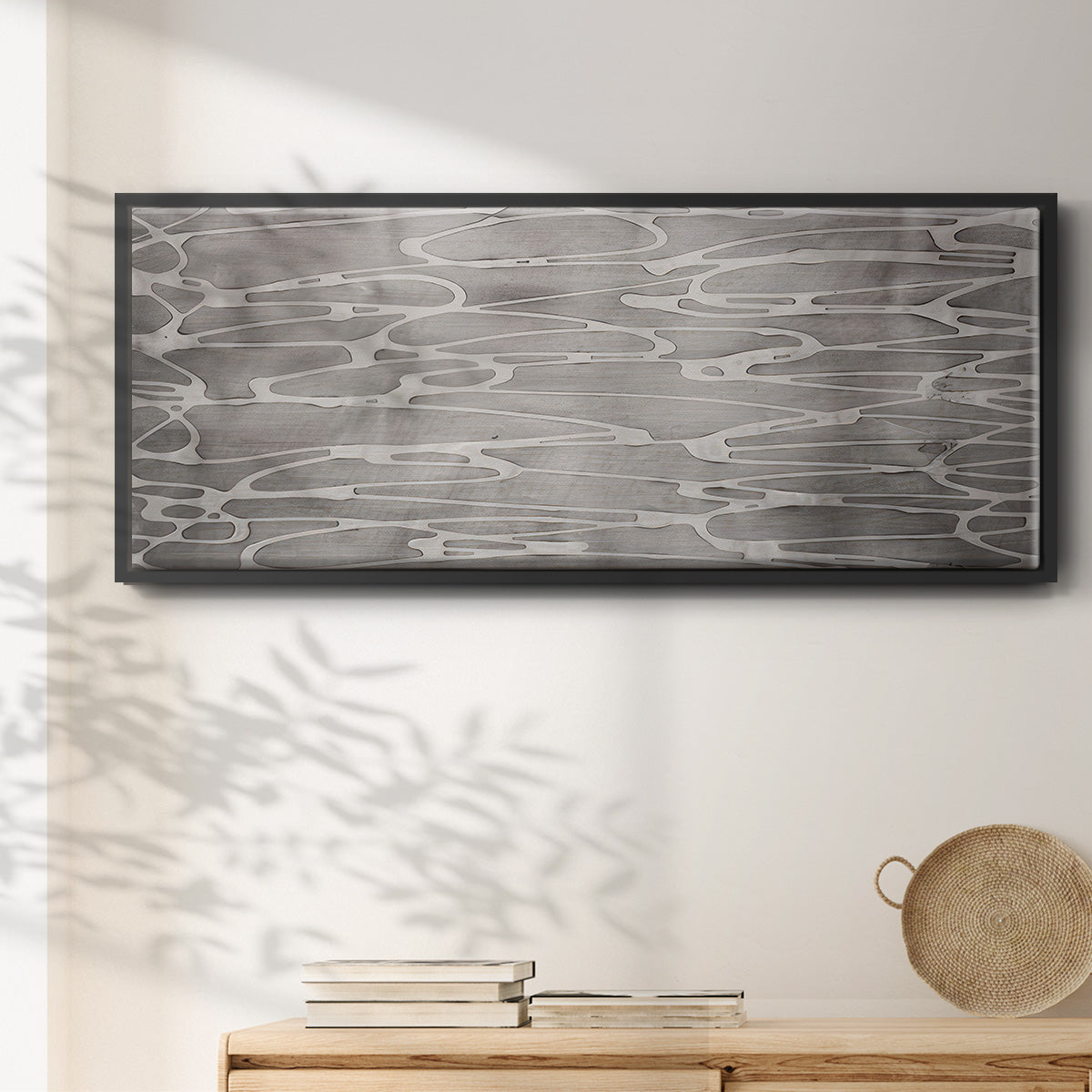 Slate Abstract - Floater Framed Canvas Print