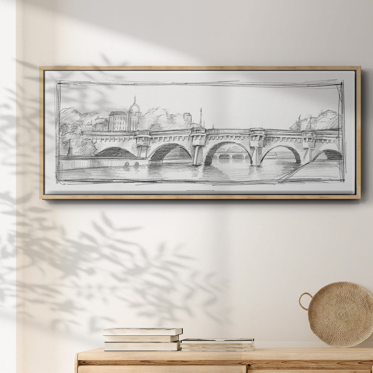 Pont Neuf - Floater Framed Canvas Print