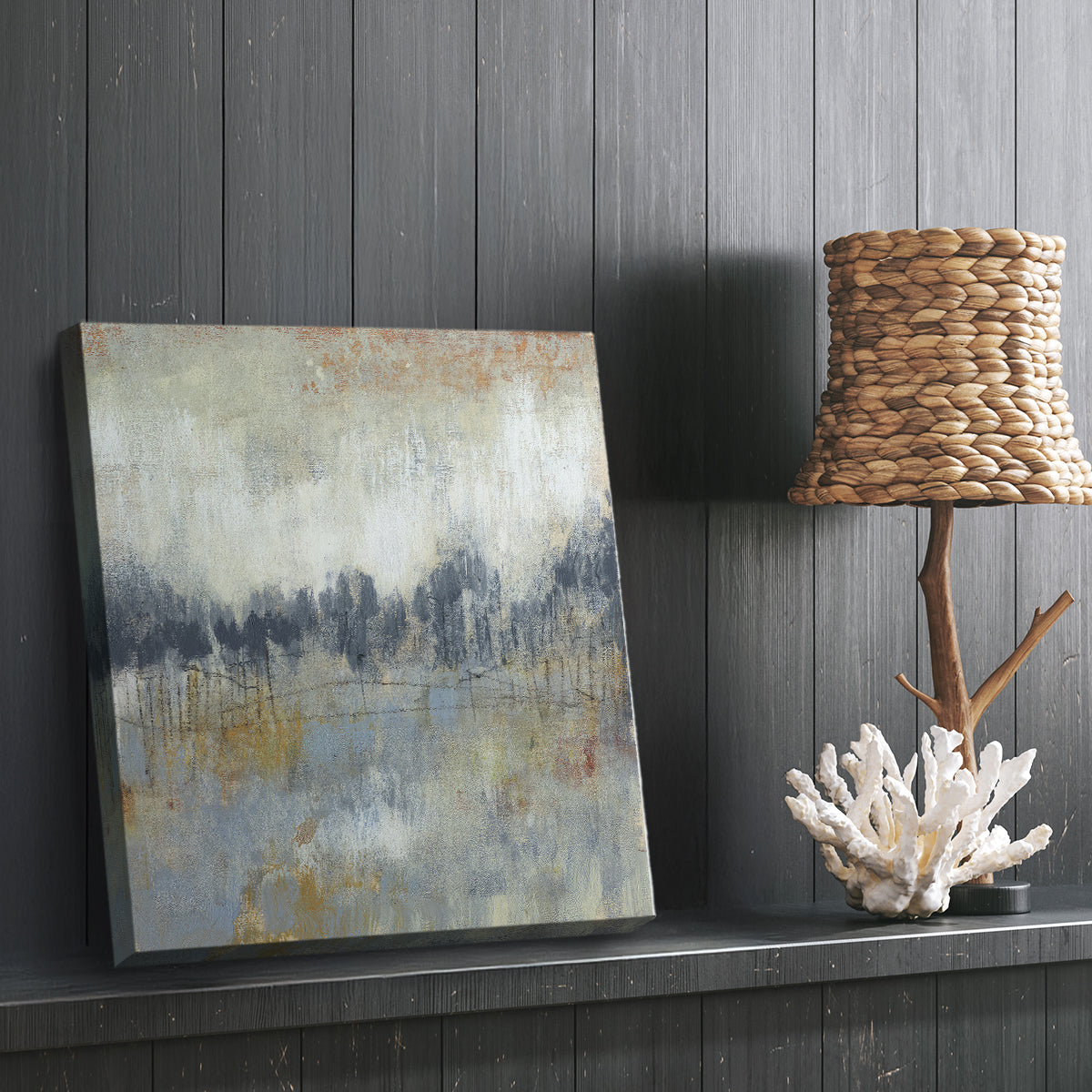 Cool Grey Horizon II - Canvas Art Print