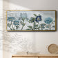 Vintage Shades of Blue - Floater Framed Canvas Print