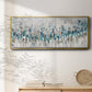 Blue Staccato - Floater Framed Canvas Print