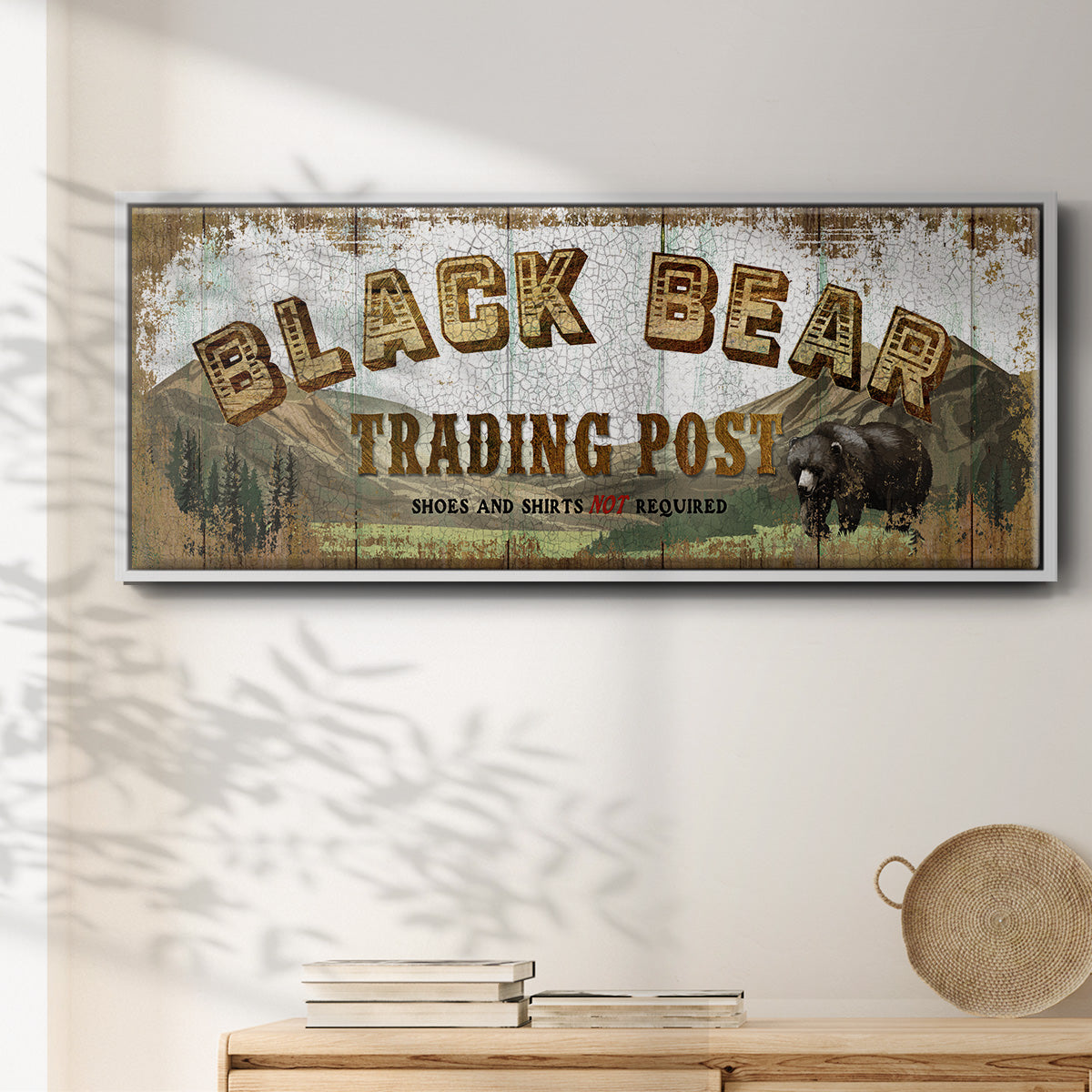 Black Bear Trading Post - Floater Framed Canvas Print