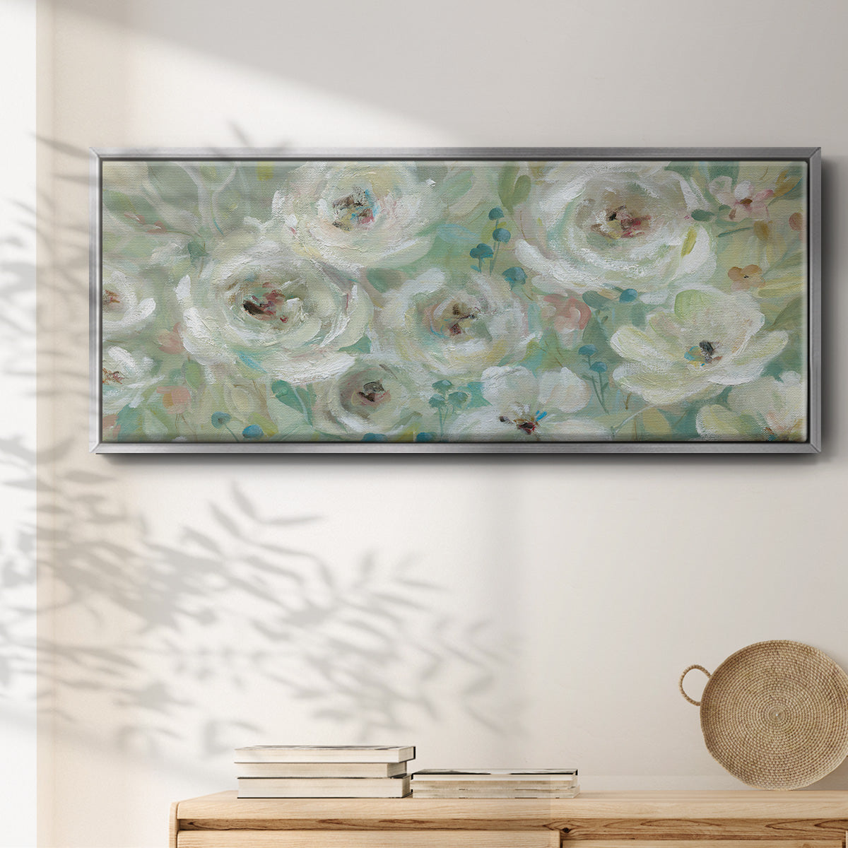 Pastel Symphony - Floater Framed Canvas Print