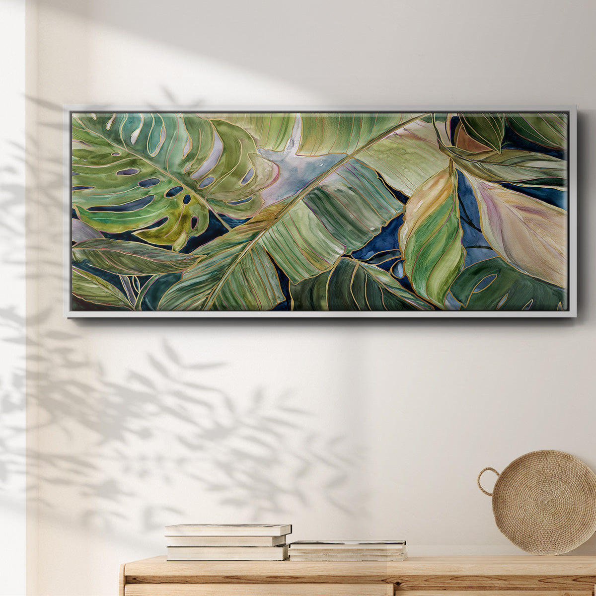 Sun Tipped Tropicals - Floater Framed Canvas Print