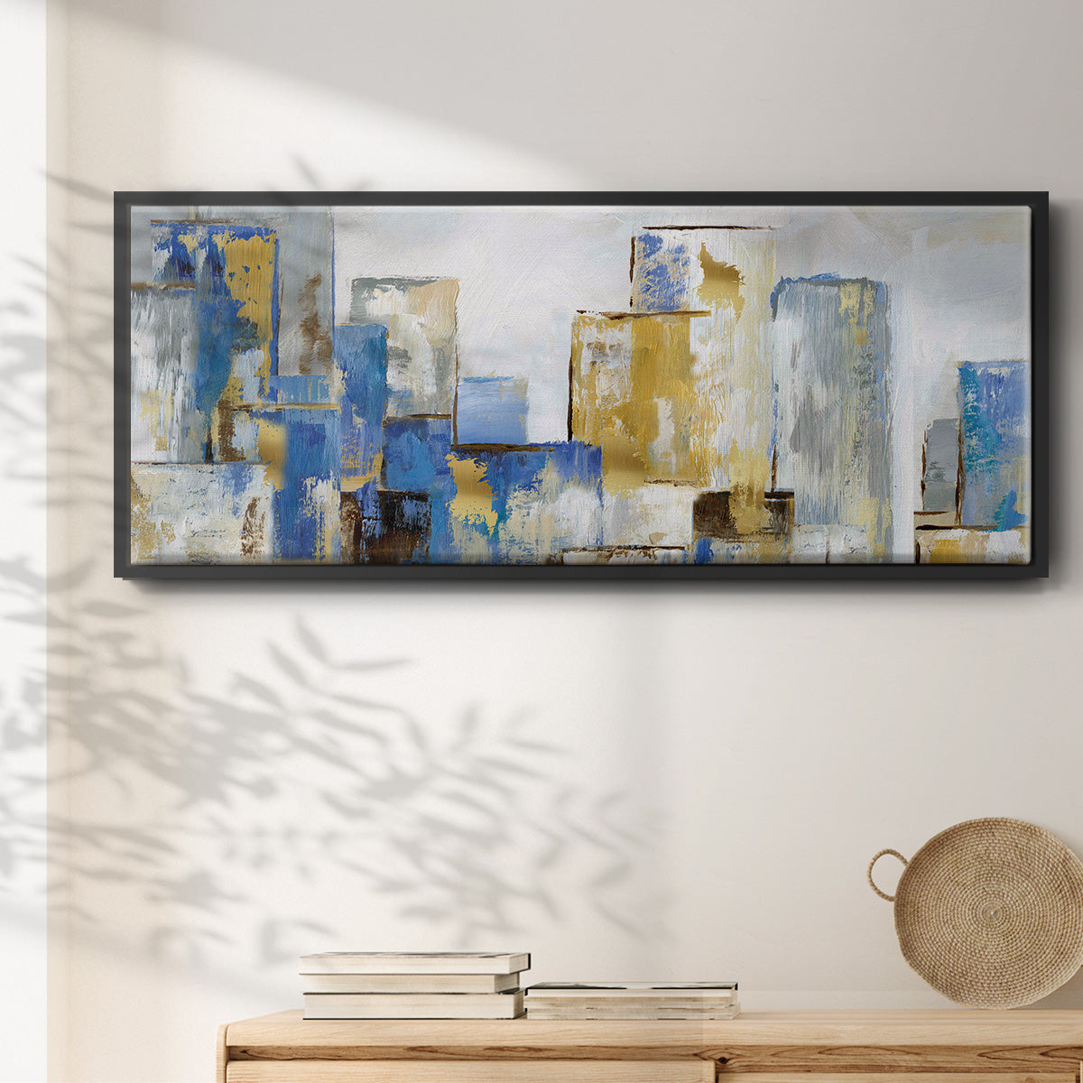 City Blues I - Floater Framed Canvas Print