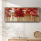 Red Trees - Floater Framed Canvas Print