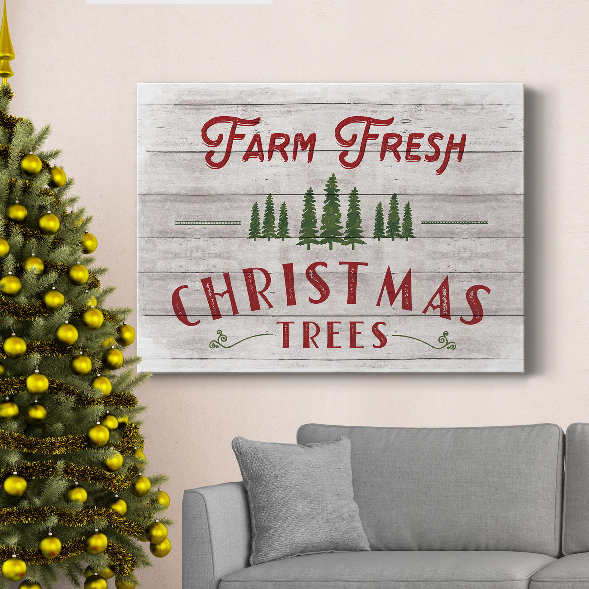 Farm Fresh Christmas Trees - Premium Gallery Wrapped Canvas  - Ready to Hang