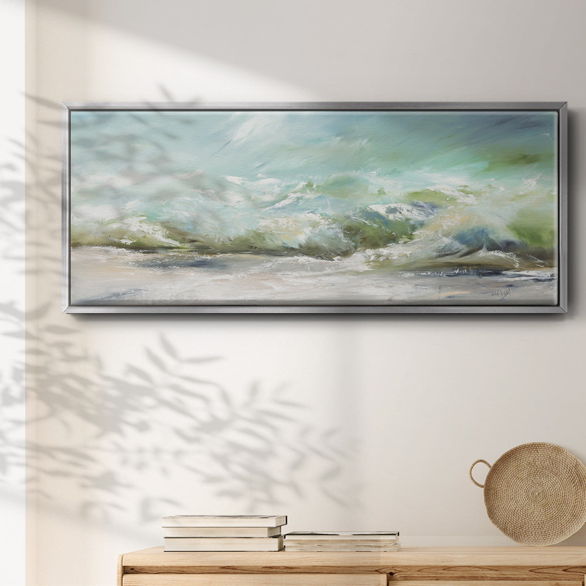 Dancing on the Waves II - Floater Framed Canvas Print