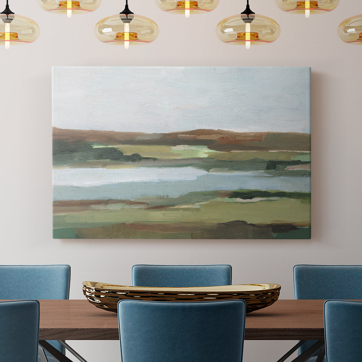 Autumn River Crossing II - Canvas Art Print