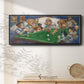 Pool Dogs - Floater Framed Canvas Print