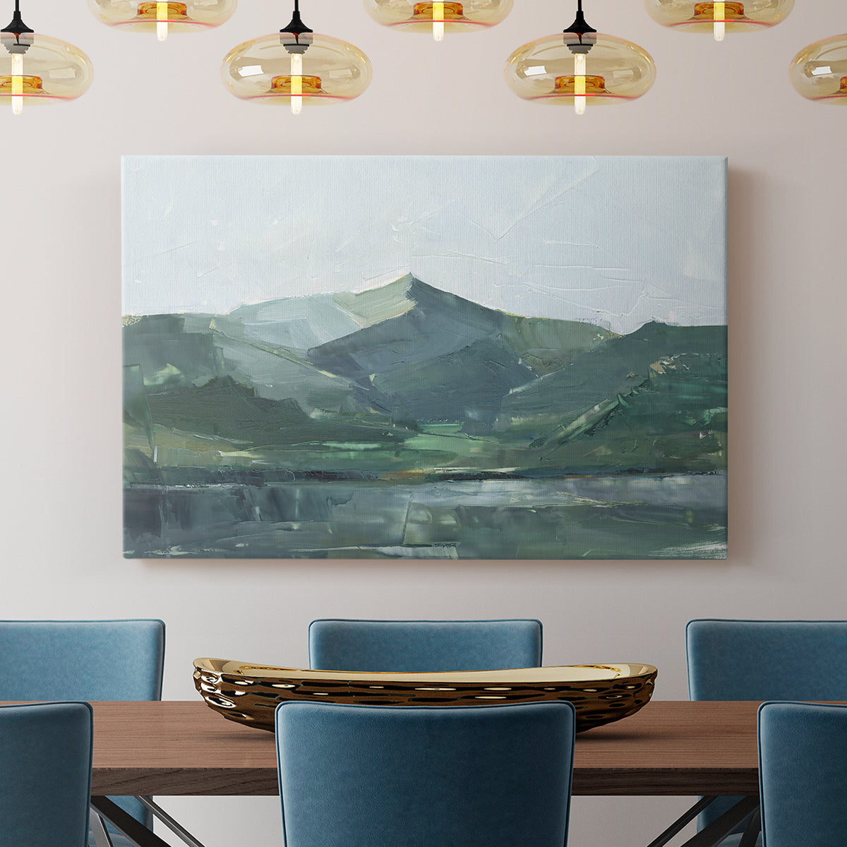 Green Grey Mountains I - Canvas Art Print