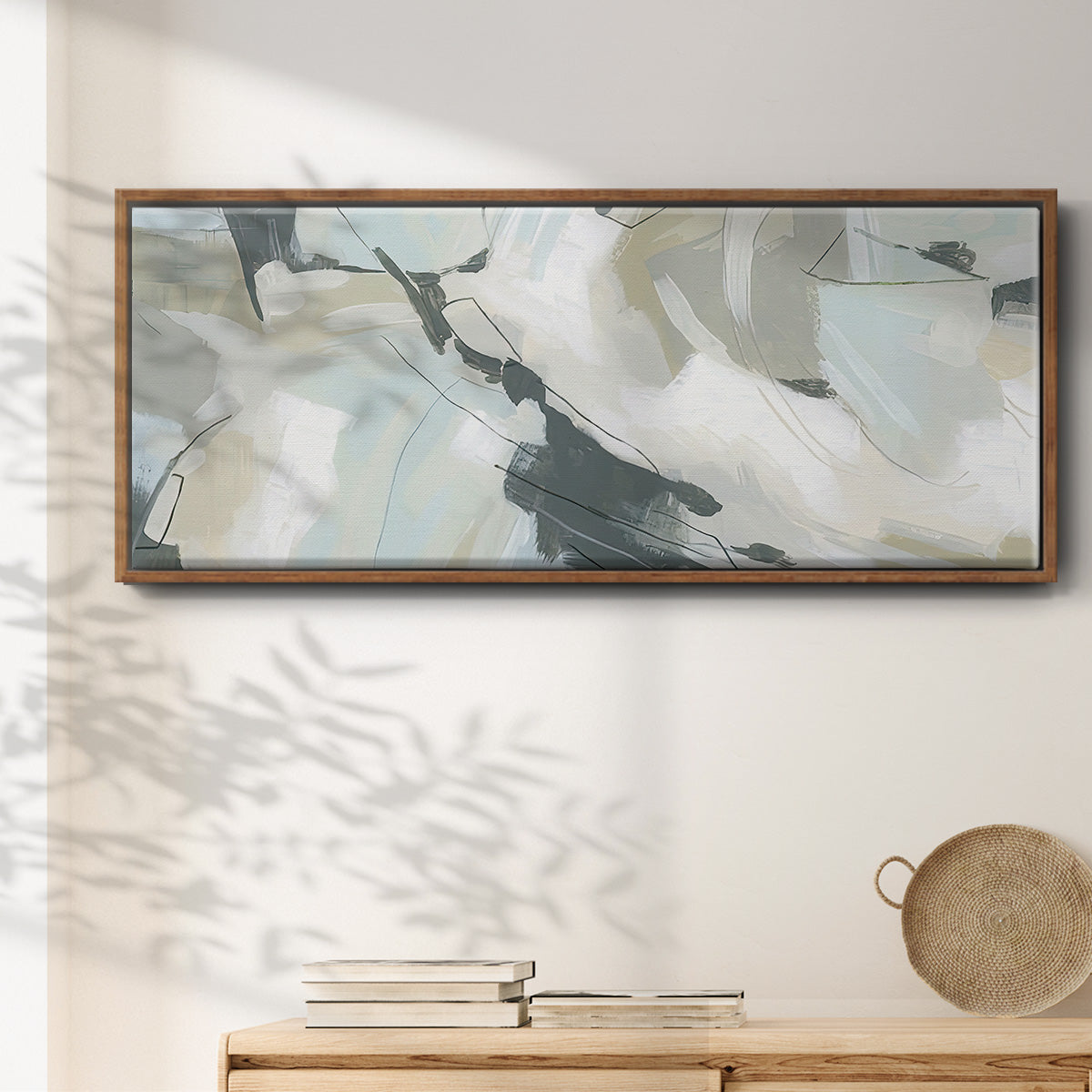 Shadow Cycle V - Floater Framed Canvas Print