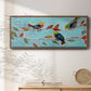 Bitty Birds II - Floater Framed Canvas Print