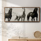 Wild Stallions - Floater Framed Canvas Print