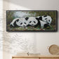 Panda Play - Floater Framed Canvas Print