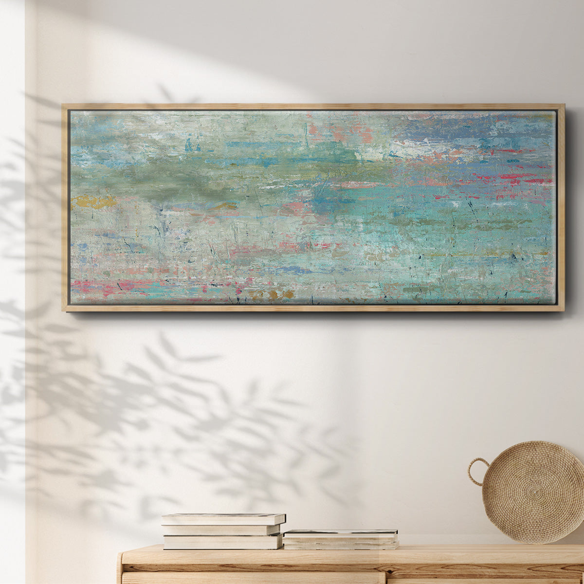 Pastel Watergarden - Floater Framed Canvas Print
