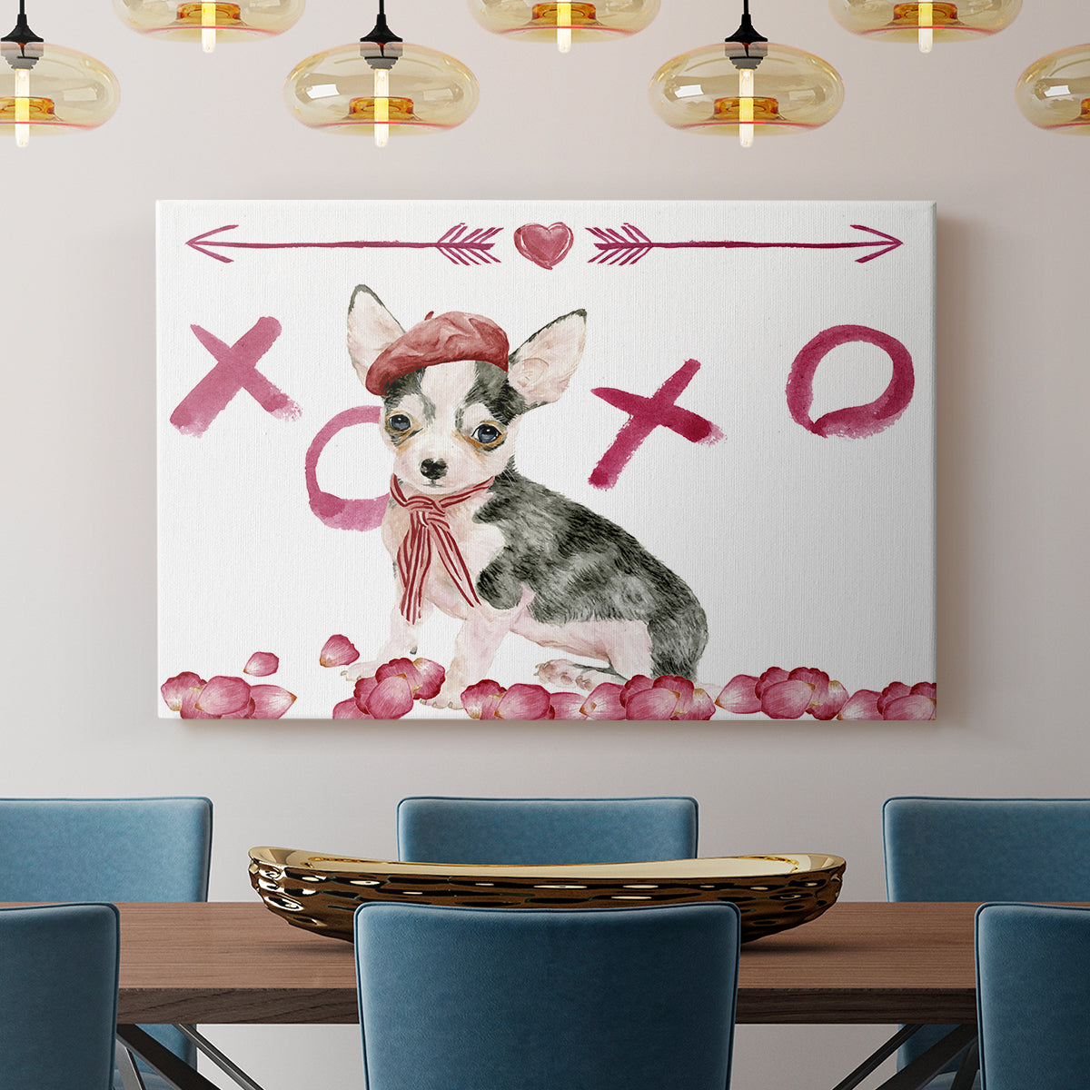 Puppy Valentine Collection A - Canvas Art Print