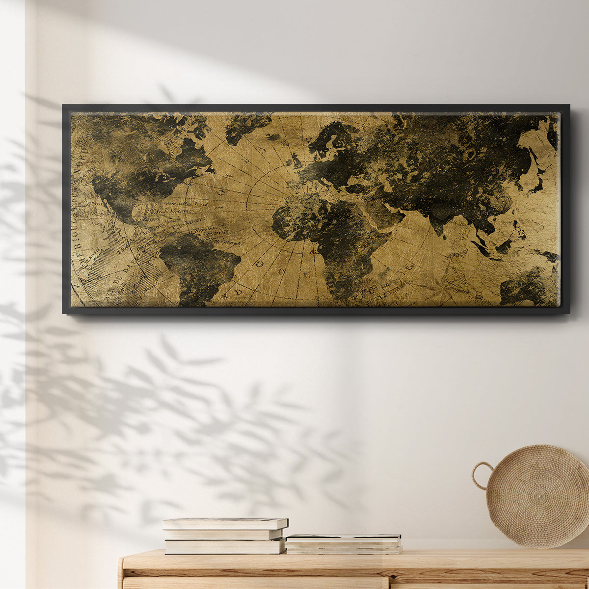 Golden Atlas - Floater Framed Canvas Print