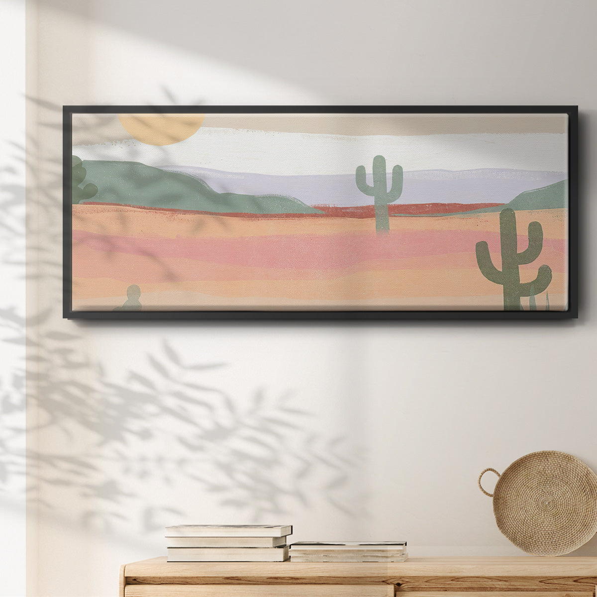 Cactus Plateau II - Floater Framed Canvas Print