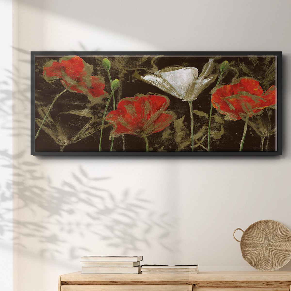 Golden Poppy - Floater Framed Canvas Print