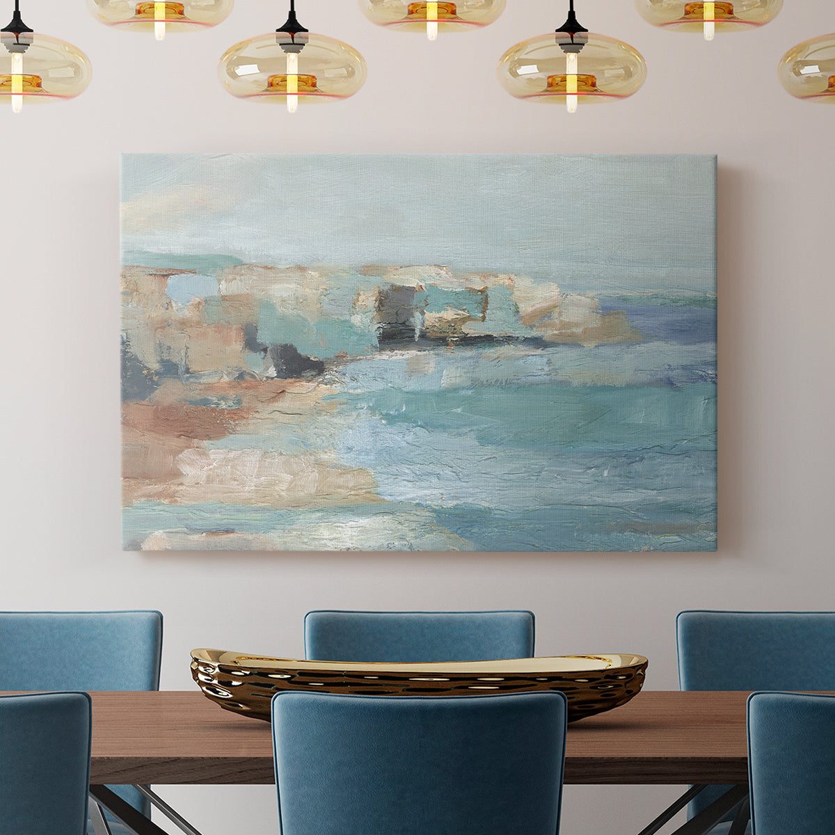 Turquoise Cliff Wall I - Canvas Art Print