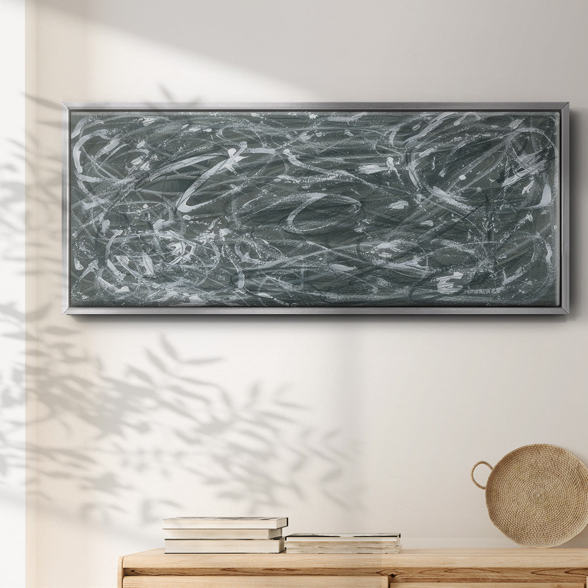 Static Scramble II - Floater Framed Canvas Print