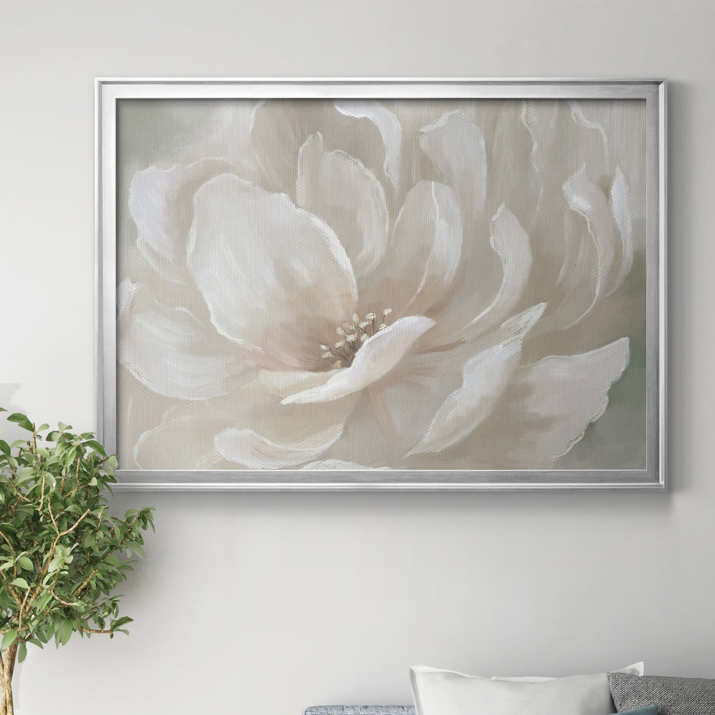Peach Perfect - Modern Framed Canvas Print