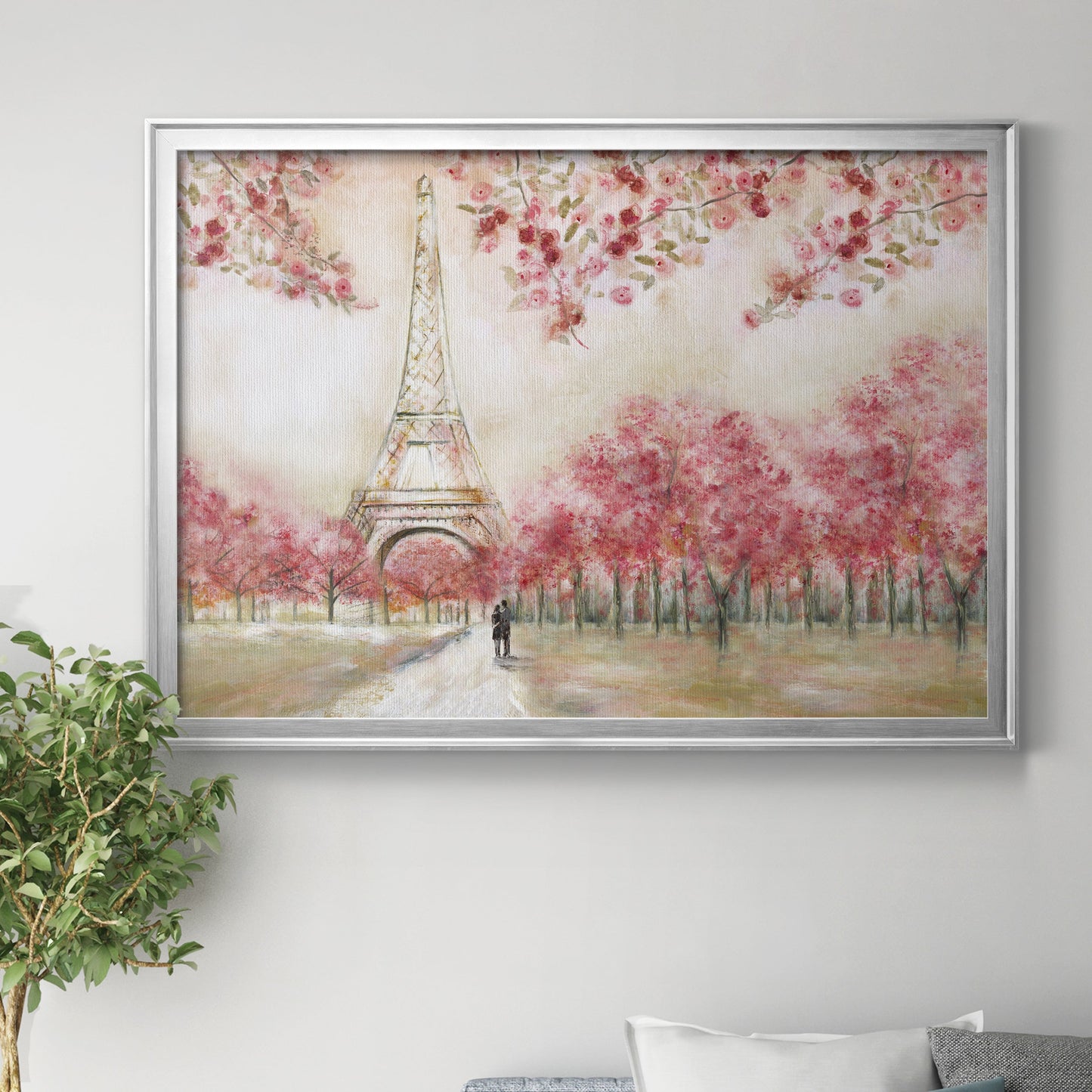 Spring In Paris - Modern Framed Canvas Print