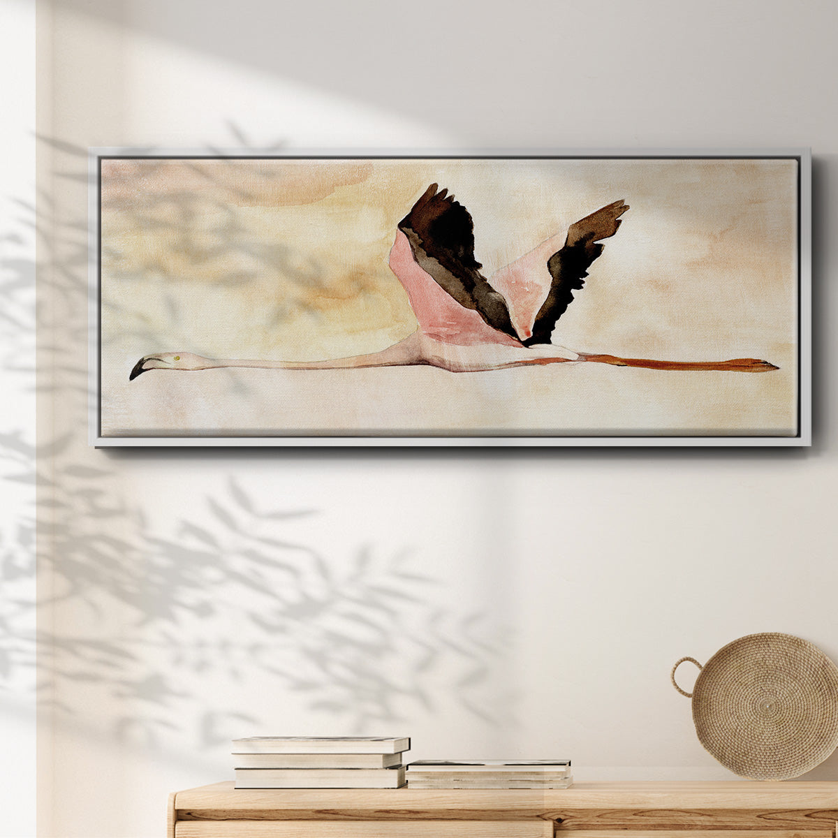 Touching Down I - Floater Framed Canvas Print