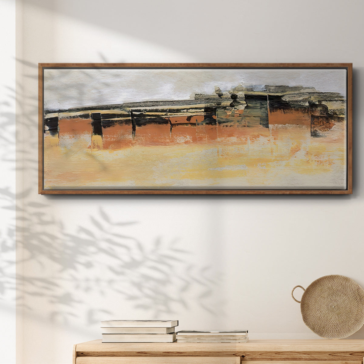 Bridges Ochre II - Floater Framed Canvas Print