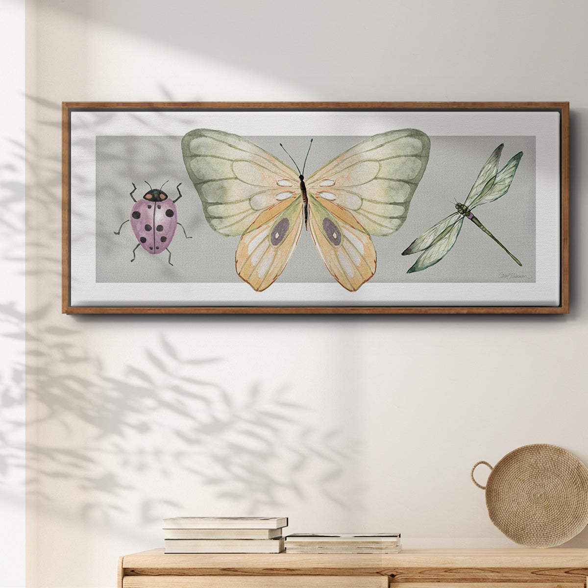 Pretty Insects I - Floater Framed Canvas Print