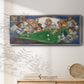 Pool Dogs - Floater Framed Canvas Print