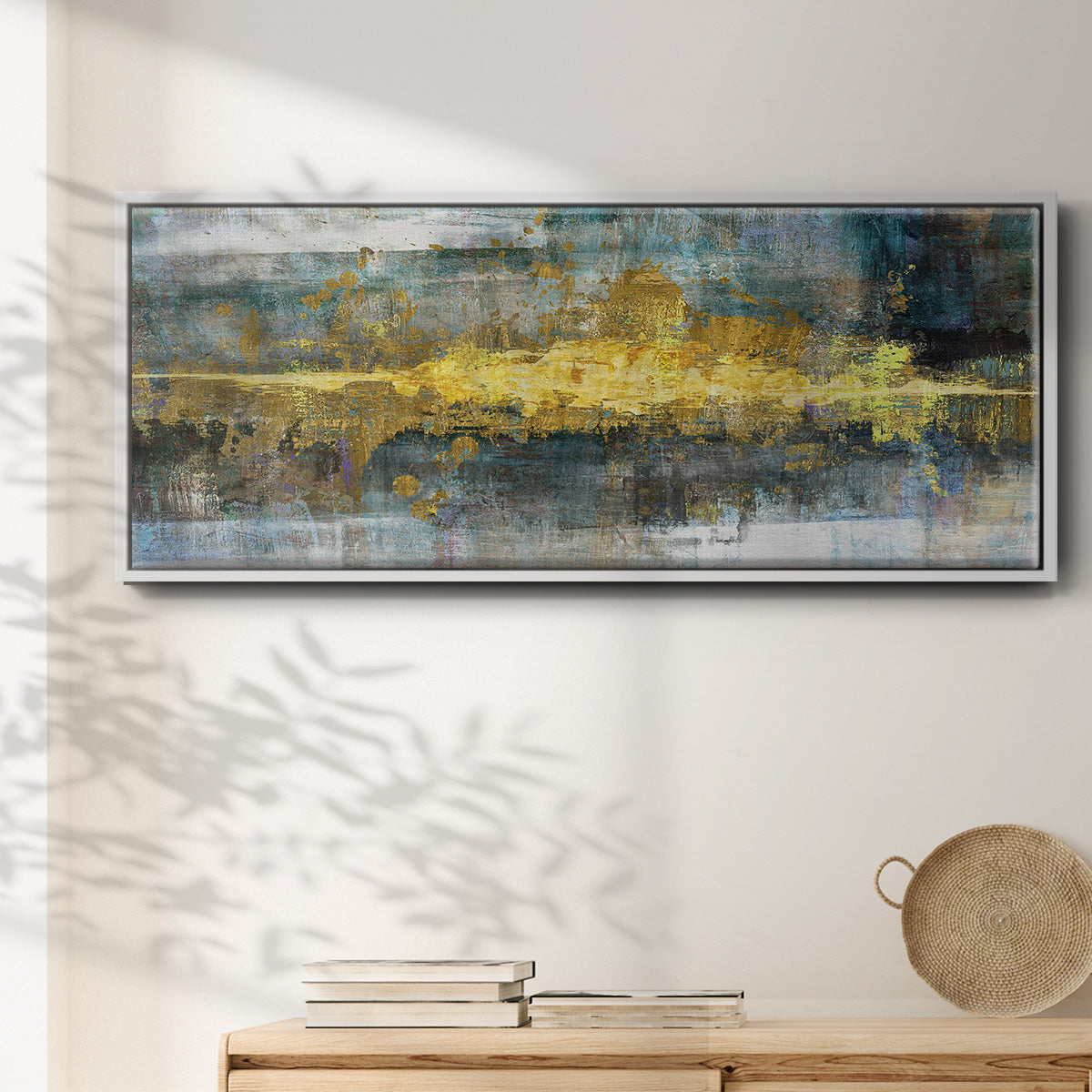 Frequency - Floater Framed Canvas Print
