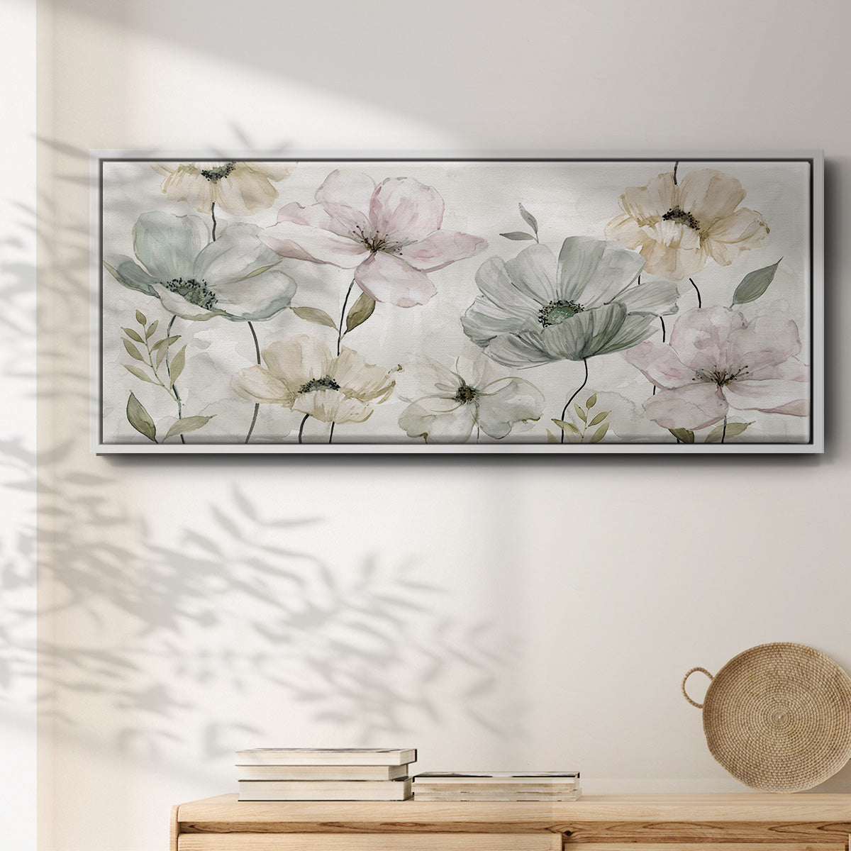 Garden Grays - Floater Framed Canvas Print