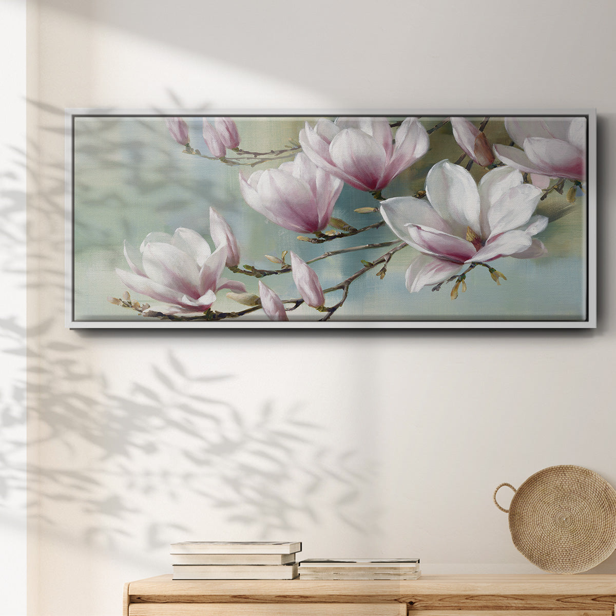 Magnolia Morning - Floater Framed Canvas Print