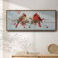Cardinals in Winter - Floater Framed Canvas Print