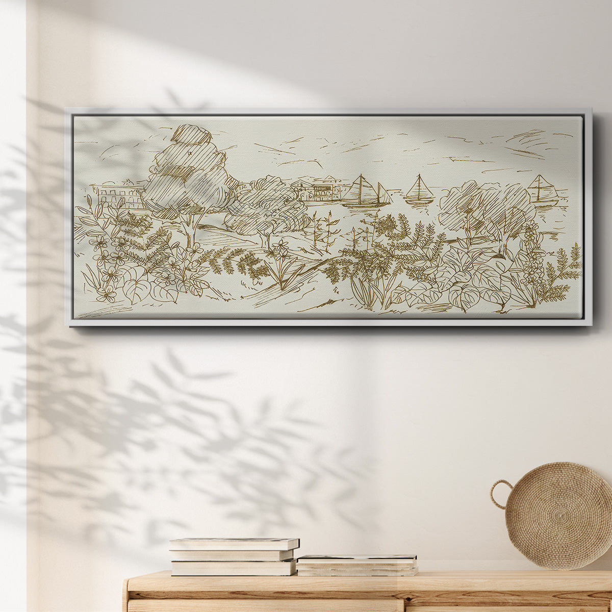 Autumn Landing I - Floater Framed Canvas Print