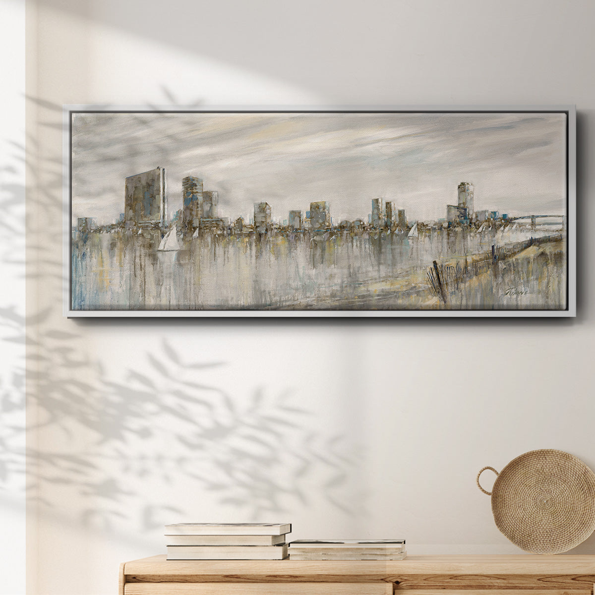 Skyline Sail - Floater Framed Canvas Print