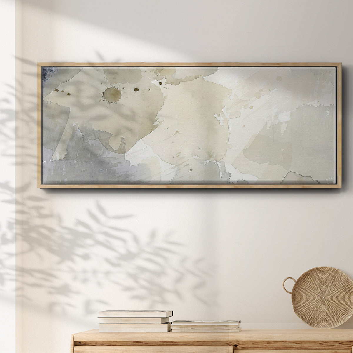 Dried Bergamot in Mist I - Floater Framed Canvas Print