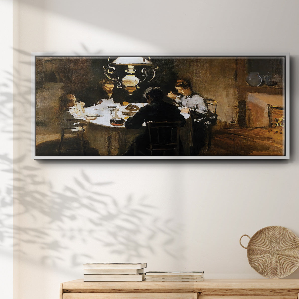 The Dinner, 1868 - Floater Framed Canvas Print